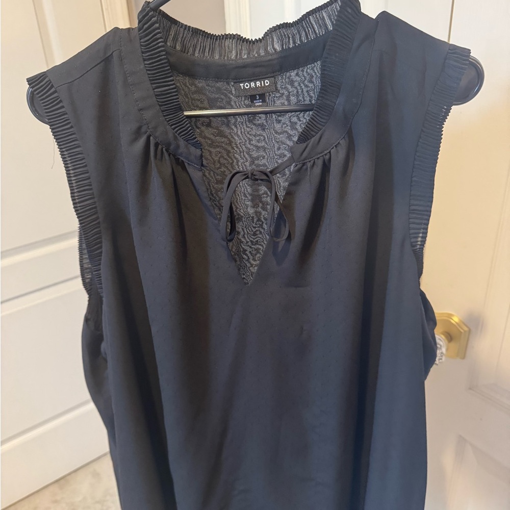 Torrid Black Sleeveless Blouse